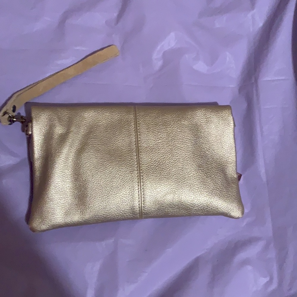 2/$15 π΅ Metallic Gold Bag...Clutch/Wristlet. Accessorize Gold Eyelets - Picture 5 of 7